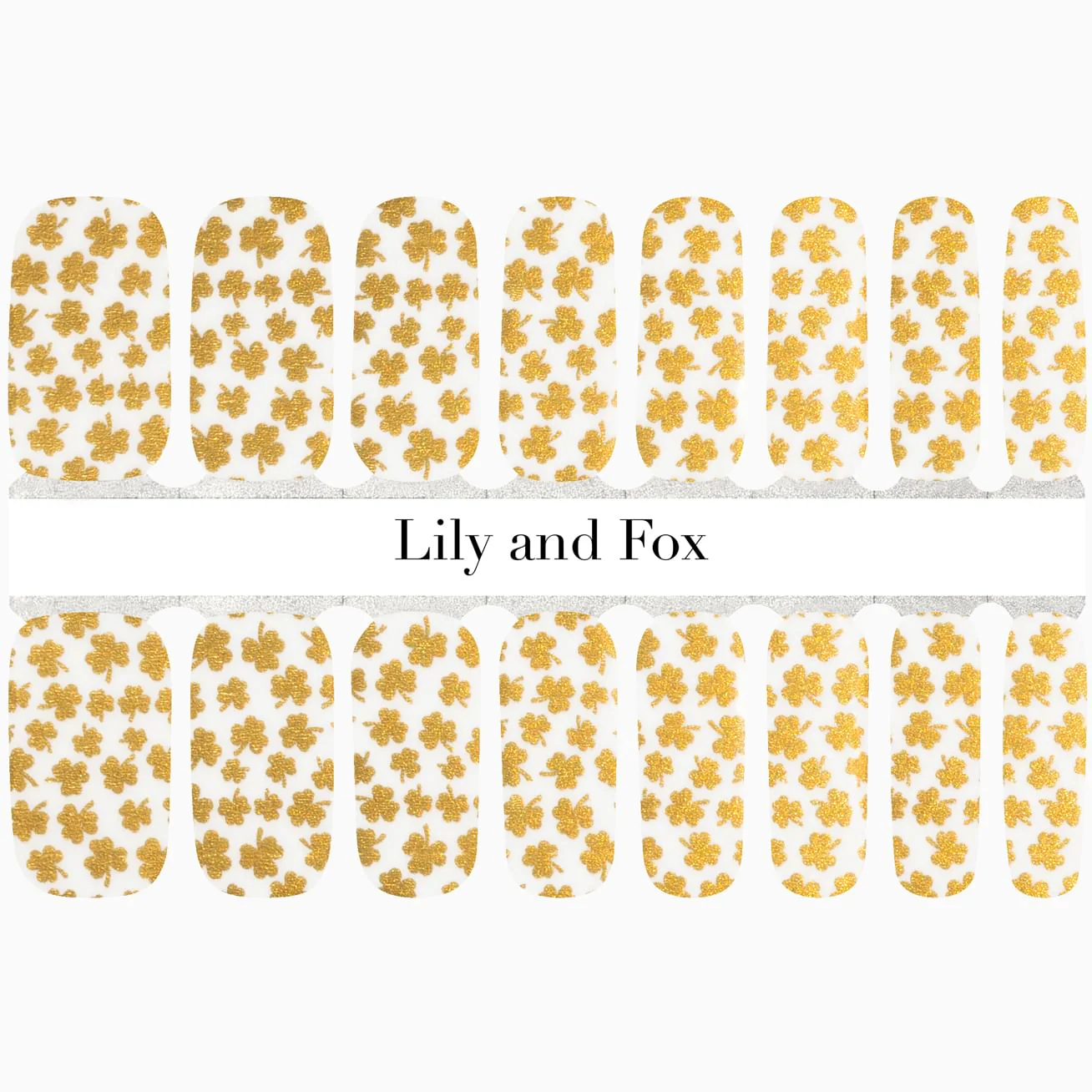 All Over Gold Clover (transparent) - Image 2